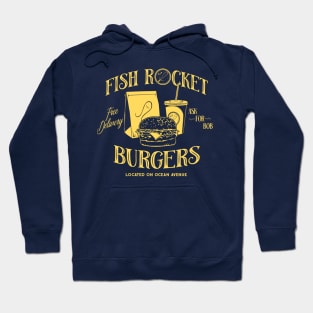 Fish Rocket Burgers yellow Hoodie